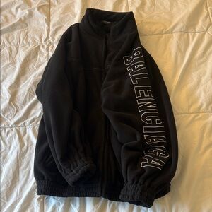 Balenciaga Black Fleece Jacket with White Sleeve Logo
